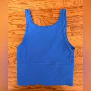 lululemon athletica Vibrant Blue Ribbed Tank Top